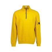 Mosterd Logo Sweatshirt Geribbelde Details C.p. Company , Yellow , Her...