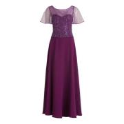 Elegant Geborduurde Avondjurk vera mont , Purple , Dames