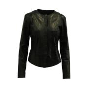 Pre-owned Leather outerwear Chloé Pre-owned , Black , Dames