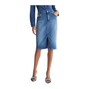 Denim Blauwe Rok Liu Jo , Blue , Dames