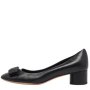 Pre-owned Leather heels Salvatore Ferragamo Pre-owned , Black , Dames