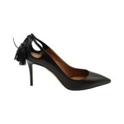 Pre-owned Leather heels Aquazzura Pre-owned , Black , Dames