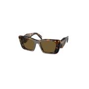 Stijlvolle Bruine Zonnebril Prada , Brown , Dames