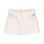 Beige Twill Broek met Gouden Details Patou , Beige , Dames