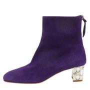 Pre-owned Suede boots Miu Miu Pre-owned , Purple , Dames