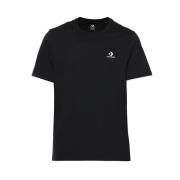 Zwart Logo Geborduurd Casual T-shirt Converse , Black , Heren