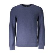 Blauwe Katoenen Crew Neck Sweater Dockers , Blue , Heren