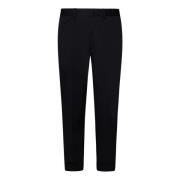 Zwarte Stretch Katoenen Broek Low Brand , Black , Heren