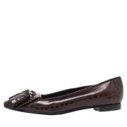 Pre-owned Leather flats Burberry Vintage , Red , Dames