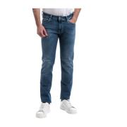 Denim Slim Jeans Lente/Zomer Herenmode Roy Roger's , Blue , Heren