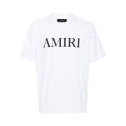 Wit Katoenen Crew Neck T-shirt Amiri , White , Heren