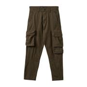 Khaki Cargo Broek met Koordzoom Gabba , Green , Heren