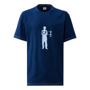 Blauw Katoenen T-shirt met Geribbelde Ronde Hals C.p. Company , Blue ,...