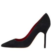 Pre-owned Suede heels Carolina Herrera Pre-owned , Black , Dames