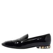 Pre-owned Leather flats Louis Vuitton Vintage , Black , Dames