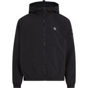 Zwarte Nylon Hoodie Jas Ss24 Calvin Klein , Black , Heren