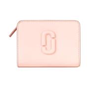 Roze Leren Mini Compact Portemonnee Marc Jacobs , Pink , Dames