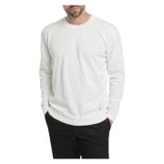 Witte Crewneck Sweater met Ribbed Finish C.p. Company , White , Heren