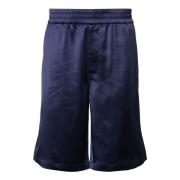 Navy Blauwe Satijnen Shorts Axel Arigato , Blue , Heren