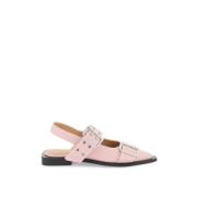 Flat Sandals Ganni , Pink , Dames