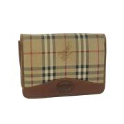 Pre-owned Fabric clutches Burberry Vintage , Beige , Dames