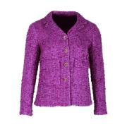Pre-owned Cotton outerwear Chanel Vintage , Purple , Dames