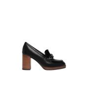 Zwarte Ketting Loafer Nerogiardini , Black , Dames