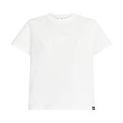 Logo Print Cotton T-Shirt Courrèges , White , Dames