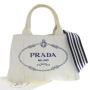 Pre-owned Canvas handbags Prada Vintage , White , Dames