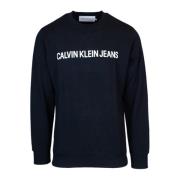 Zwart Print Sweatshirt Herfst/Winter Mannen Calvin Klein Jeans , Black...