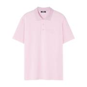 Handtekening Greca Detail Polo Shirt Versace , Pink , Heren