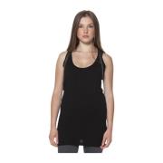 Logo Inzet Tanktop Zwart Polyester Fred Perry , Black , Dames