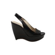 Pre-owned Leather heels Jil Sander Pre-owned , Black , Dames