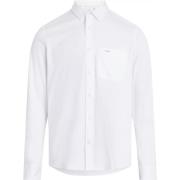 Glad Katoen Zak Slim Shirt Calvin Klein , White , Heren