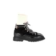 Pre-owned Leather boots Chanel Vintage , Black , Dames