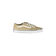 Beige Lace-Up Sneaker met Contrastdetails Vans , Beige , Heren