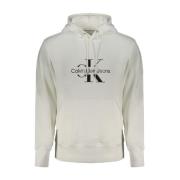 Witte Hoodie met Unieke Print Calvin Klein , White , Heren