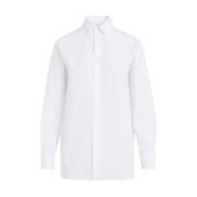 Wit Lang Shirt Ralph Lauren , White , Dames