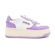 Paarse Sneakers met Lila Accenten Autry , Purple , Dames