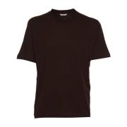 Zachte Wol Jersey Tee Auralee , Brown , Heren