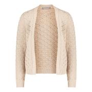 Casual Open-Front Cardigan Betty & Co , Beige , Dames