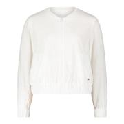 Trendy Langarm Blouson Jas Betty & Co , White , Dames