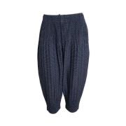 Pre-owned Polyester bottoms Issey Miyake Pre-owned , Blue , Heren