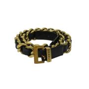 Pre-owned Leather belts Chanel Vintage , Black , Dames