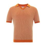 Gestreept Oranje Polo Tennisshirt Gran Sasso , Orange , Heren