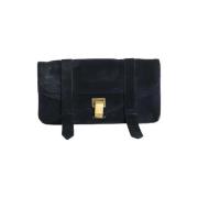 Pre-owned Leather clutches Proenza Schouler Pre-owned , Black , Dames