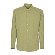 Katoen Zijde Viyella Shirt Auralee , Green , Heren