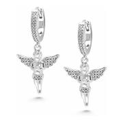 Women's Silver Angel Earrings Nialaya , Gray , Dames
