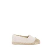 Espadrilles met Glitterfinish en Contrasterende Inzet Castañer , White...