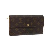 Pre-owned Coated canvas wallets Louis Vuitton Vintage , Brown , Dames